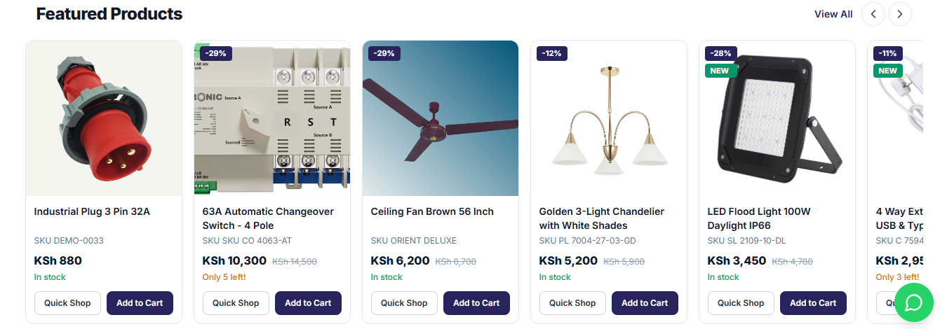 Dare Electric E-Commerce Website